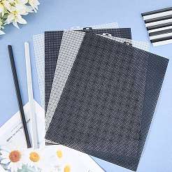 Rectangle Plastic Mesh Canvas Sheets & Folder Rod&nbsp;DIY-CP0012-71