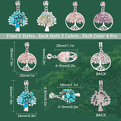 16Pcs 4 Styles Alloy European Dangle Charms&nbsp;FIND-SC0003-21