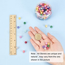 200Pcs DIY Frosted Natural & Dyed White Jade Beaded Stretch Bracelet Making Kits&nbsp;DIY-SC0014-79