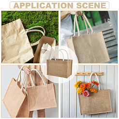 Reusable Jute Tote Bags&nbsp;AJEW-WH0816-490