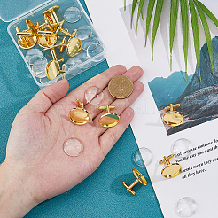 DIY Blank Dome Brass Cufflink Making Kits&nbsp;BUTT-DC0001-14