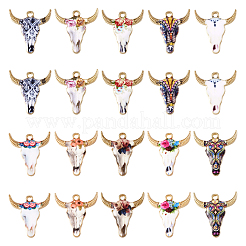 20Pcs 10 Styles Zinc Alloy Enamel Pendants&nbsp;ENAM-BG0001-01
