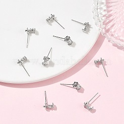 SHEGRACE Apple Brass Micro Pave Clear Cubic Zirconia Stud Earrings&nbsp;XGRQ4N144-715P
