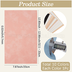 10Pcs 10 Colors Frosted PVC Imitation Leather Fabrics&nbsp;DIY-CL0001-71A