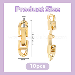 10Pcs Brass Watch Band Clasps&nbsp;KK-DC0005-22