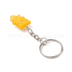 Luminous Transparent Resin Pendants with Iron Split Key Rings Keychain&nbsp;KEYC-JKC01209