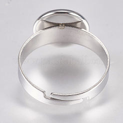 Tarnish Resistant 304 Stainless Steel Pad Ring Settings&nbsp;X-STAS-G173-19P-10mm