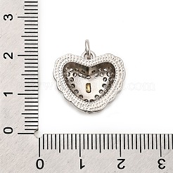 Brass Micro Pave Cubic Zirconia Pendants&nbsp;KK-C134-27GP