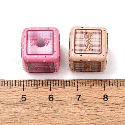 Opaque Printed Acrylic Beads&nbsp;AC-CBAC57E-10