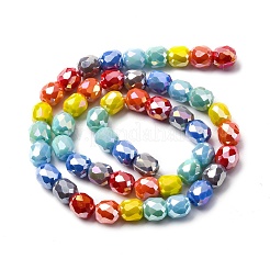 Electroplate Opaque Glass Beads Strands&nbsp;X-GLAA-Q009-05C