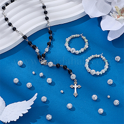 60Pcs 3 Styles Long-Lasting Plated Hollowed Brass Beads&nbsp;KK-PH0014-40
