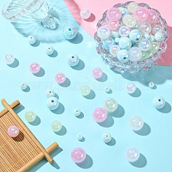 250G UV Plating Rainbow Iridescent Opaque Acrylic Beads&nbsp;PACR-CJ0001-38A