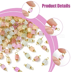 100Pcs Glass Connector Charms&nbsp;PALLOY-FZ00018