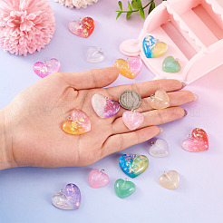 20Pcs 10 Colors Transparent Resin Pendants&nbsp;CRES-TA0001-43