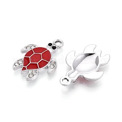 Alloy Rhinestone and Enamel Pendants&nbsp;PALLOY-T092-40P