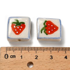 Printed Handmade Porcelain Beads&nbsp;LAMP-D303-06F-02