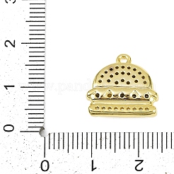 Brass Micro Pave Clear Cubic Zirconia Pendants&nbsp;LS-KK-L238-16G