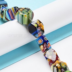 Handmade Millefiori Glass Bead Strands&nbsp;LAMP-G099-10-01