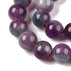 Dyed Natural White Jade Beads Strands&nbsp;G-T138-8mm-210-10