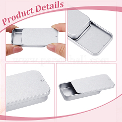 80Pcs Slide Top Tinplate Trinket Storage Boxes&nbsp;CON-WA0001-03