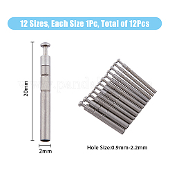 12Pcs 12 Style 304 Stainless Steel 360 Degree Rotating Fishing Rod Tips&nbsp;FIND-FH0006-86