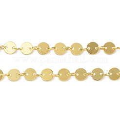925 Sterling Silver Flat Round Link Chains&nbsp;STER-NH0001-27B-G
