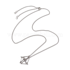 3Pcs 3 Sizes 304 Stainless Steel Curb Chain Macrame Pouch Slider Necklace Making&nbsp;NJEW-JN05067