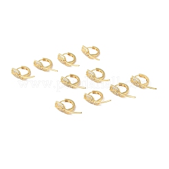 Clear Cubic Zirconia Tulip Hoop Earrings&nbsp;EJEW-G312-11G