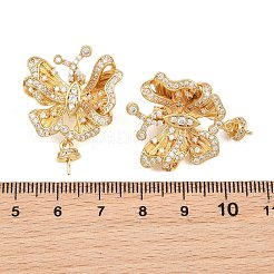 Brass Micro Pave Cubic Zirconia Peg Bails&nbsp;CU-CBA8264-03G