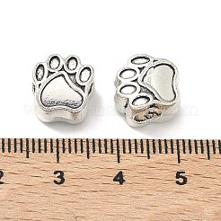 Tibetan Style Zinc Alloy Dog Paw Prints European Beads&nbsp;MPDL-R038-008AS-RS