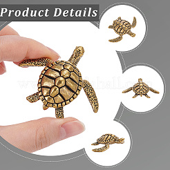2Pcs Brass Turtle Display Decorations&nbsp;AJEW-SP0004-98