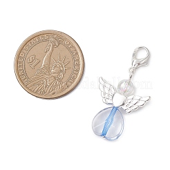 Heart Angel Alloy & Acrylic Pendant Decorations&nbsp;HJEW-JM04595