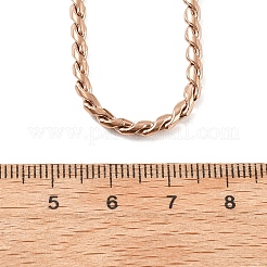 3MM 304 Stainless Steel Serpentine Chain Necklaces for Women&nbsp;NJEW-B131-06RG