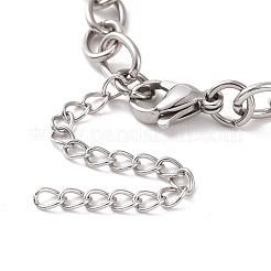 Non-Tarnish 304 Stainless Steel Cable Chain Bracelet for Men Women&nbsp;BJEW-E031-01P-03