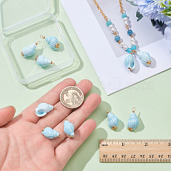 10Pcs Copper Wire Wrapped Handmade Porcelain Pendants&nbsp;PALLOY-WR00018