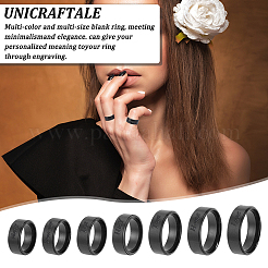 14Pcs 7 Size 201 Stainless Steel Plain Band Rings Set for Women&nbsp;RJEW-UN0002-79
