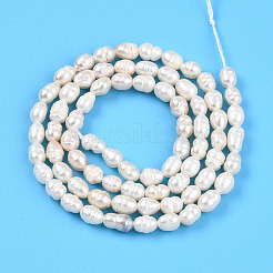 Natural Cultured Freshwater Pearl Beads Strands&nbsp;PEAR-N012-03O