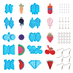 10Pcs 10 Style DIY Dangle Earrings Silicone Molds&nbsp;DIY-CD0001-34
