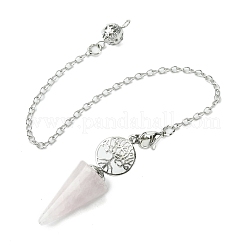 Natural Rose Quartz Cone Dowsing Pendulum Big Pendants&nbsp;G-C114-02P-19