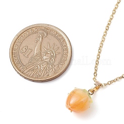 Flower Epoxy Resin Pendant Necklaces&nbsp;NJEW-JN05047