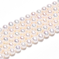 Natural Cultured Freshwater Pearl Beads Strands&nbsp;PEAR-N016-04B