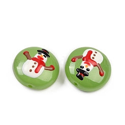 Christmas Handmade Lampwork Enamel Beads&nbsp;LAMP-C020-03H