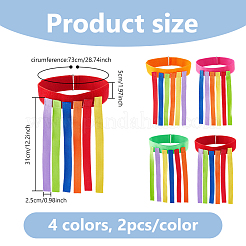 8Pcs 4 Colors Oxford Cloth Catching Tail Game Props with Hook Loop Belts&nbsp;AJEW-DC0003-63