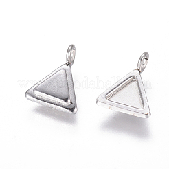 Non-Tarnish 304 Stainless Steel Pendant Cabochon Settings&nbsp;STAS-F222-023