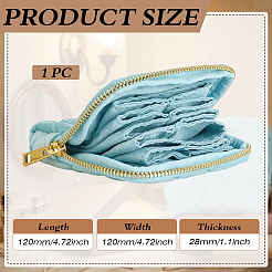Rhombus Textured Velvet Jewelry Storage Zipper Pouches for Earrings Rings Bracelets Necklaces&nbsp;ABAG-WH0085-012A