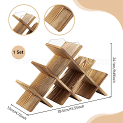 1 Set Wooden & Acrylic Wine Glass Display Stands&nbsp;ODIS-UN0001-37