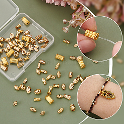 96Pcs 12 Styles Brass Corrugated Beads&nbsp;FIND-PH0022-40
