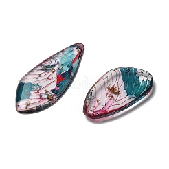 4Pcs Transparent Epoxy Resin Butterfly Wings Pendants&nbsp;RESI-C057-02B