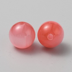 10Pcs Imitation Cat Eye Resin Beads&nbsp;FIND-WH0162-15