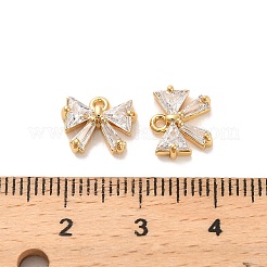 Brass Cubic Zirconia Charms&nbsp;KK-D300-08G